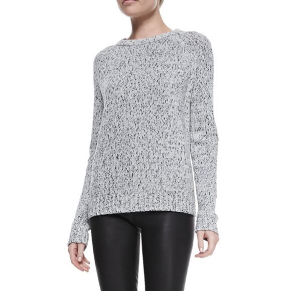 Theory Gray Long Sleeve Wool Cotton Blend Crewneck Pullover Sweater Size P(XS) - Picture 1 of 9